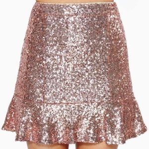Rose Gold Sequin Skirt